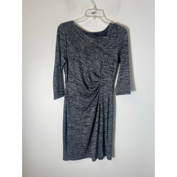 Talbots Petite Gray Long Sleeve Knee Length Dress Sz Sp - Picture 1 of 3